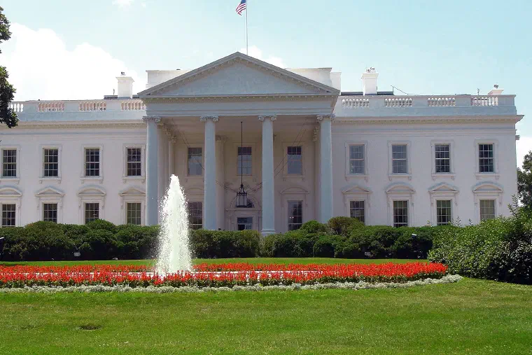 The north façade of the White House