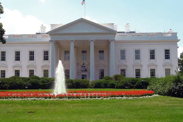 The north façade of the White House