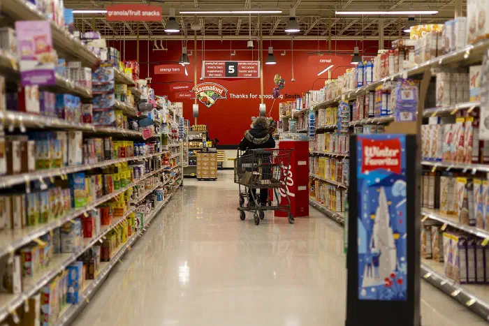 A supermarket aisle in Vermont