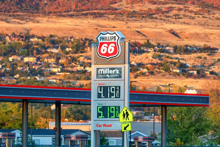A Phillips 66 filling station