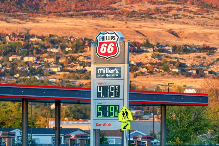A Phillips 66 filling station