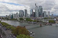 The Frankfurt skyline across the River Main