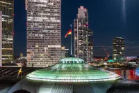 The Frankfurt skyline at night