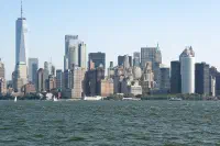 The Manhattan skyline from Upper New York Bay