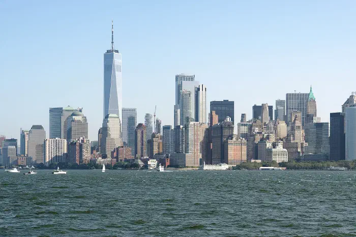The Manhattan skyline from Upper New York Bay