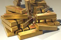 Stacked gold bars