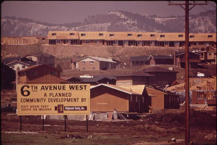 A new housing development