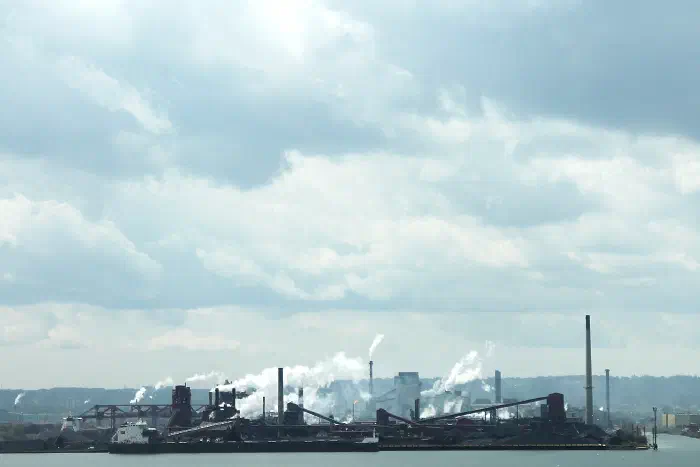 A steel mill in Hamilton, Ontario