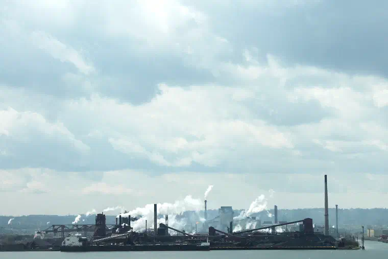 A steel mill in Hamilton, Ontario