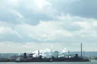 A steel mill in Hamilton, Ontario