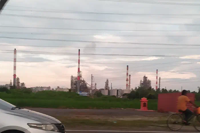 An oil refinery near Port Dickson, Malaysia