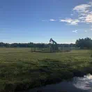 A pumpjack in the Seria oil field, Brunei