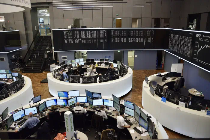 The trading floor of the Frankfurt Stock Exchange