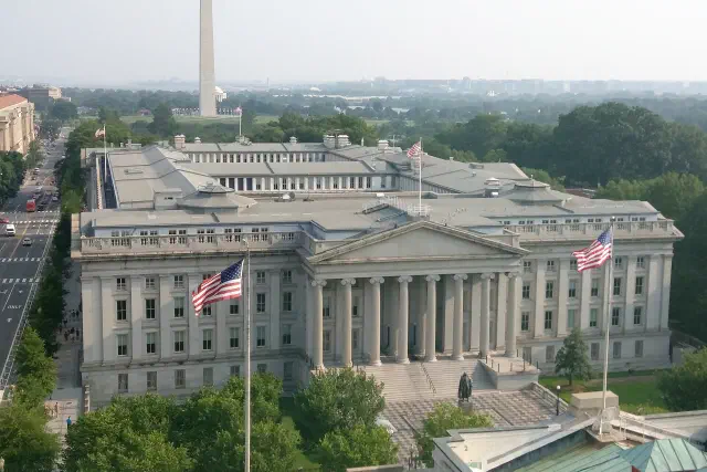 The U.S. Treasury Building, Washington