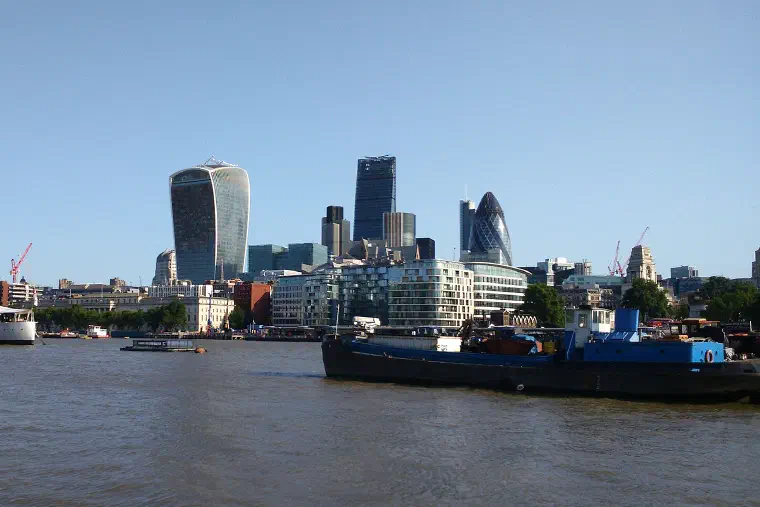 The City of London skyline from Tower Bridge