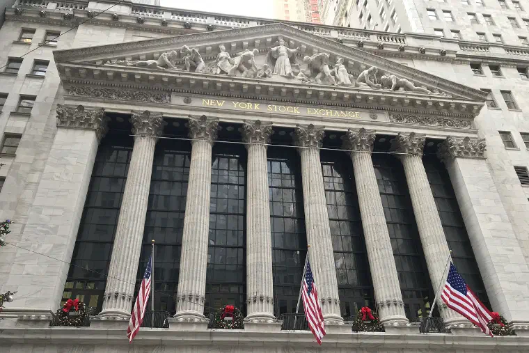 The façade of the New York Stock Exchange