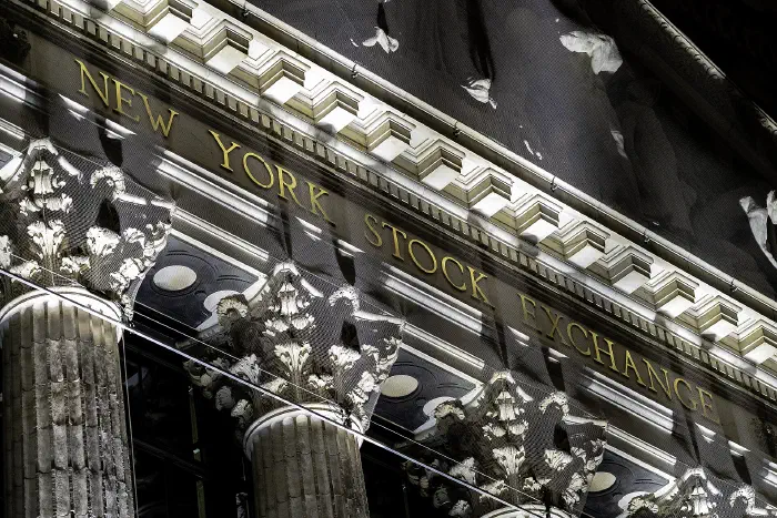 New York Stock Exchange signage on Broad Street
